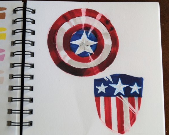 Captain America's Broken Shield - Etsy